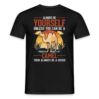 Always be yourself Camel Big Camel Camel - Men's T-Shirt - black - Front - AI Model Male 178 light (178cm)