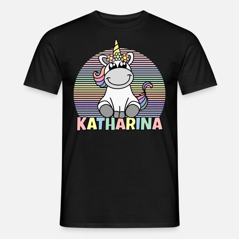 Katharina Einhorn Name - Männer T-Shirt - Schwarz
