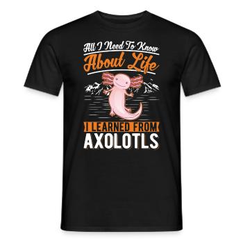 Axolotl cadeau armé amphibien - T-shirt homme - noir - Devant - AI Model Male 178 light (178cm)