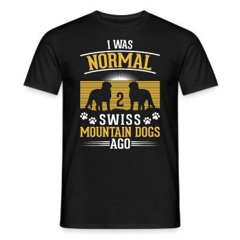 Grand cadeau de chien de montagne suisse - T-shirt homme - noir - Devant - AI Model Male 178 light (178cm)