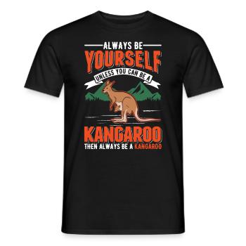 Always be yourself Kangaroo Australia Kangaroo - Men's T-Shirt - black - Front - AI Model Male 178 light (178cm)