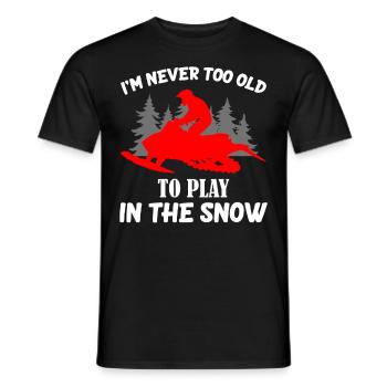 Motoneige Drôle Motoneige Neige Hiver - T-shirt homme - noir - Devant - AI Model Male 178 light (178cm)