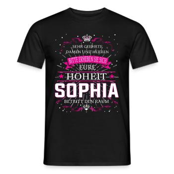 Eure Hoheit Sophia betritt den Raum - Männer T-Shirt - Schwarz - Vorne - AI Model Male 178 light (178cm)