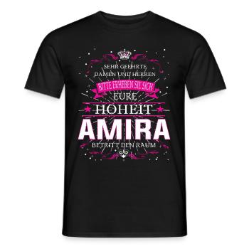 Eure Hoheit Amira betritt den Raum - Männer T-Shirt - Schwarz - Vorne - AI Model Male 178 light (178cm)