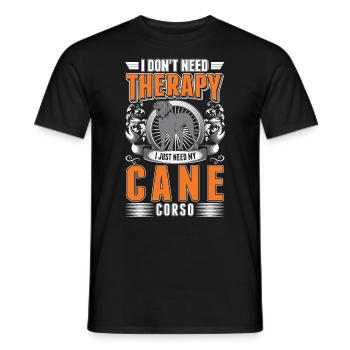 Cane Corso Therapy - Men's T-Shirt - black - Front - AI Model Male 178 light (178cm)