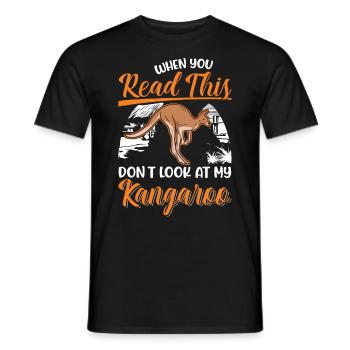 Kangourou d’Australie Kangourou d’Australie - T-shirt homme - noir - Devant - AI Model Male 178 light (178cm)