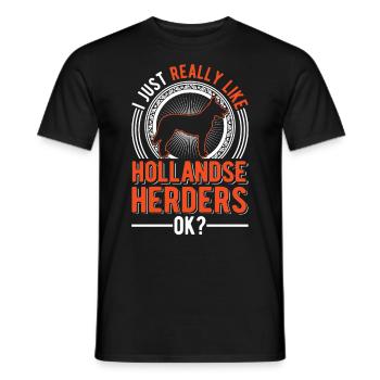 Hollandse Herder Hollandse Herdershond - Männer T-Shirt - Schwarz - Vorne - AI Model Male 178 light (178cm)