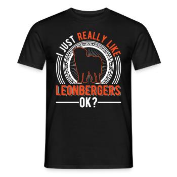 J’aime bien Leonberg - T-shirt homme - noir - Devant - AI Model Male 178 light (178cm)