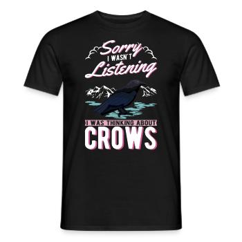Crow, Raven, Crow, Crow Husbandry, Crow Breeder - Men's T-Shirt - black - Front - AI Model Male 178 light (178cm)