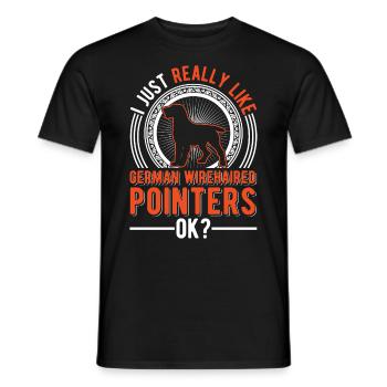Cadeau allemand à poil dur - T-shirt homme - noir - Devant - AI Model Male 178 light (178cm)