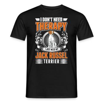 Jack Russell Terrier Therapy - Men's T-Shirt - black - Front - AI Model Male 178 light (178cm)