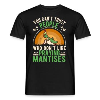 Praying Mantis Gift Mantis Mantis - Men's T-Shirt - black - Front - AI Model Male 178 light (178cm)