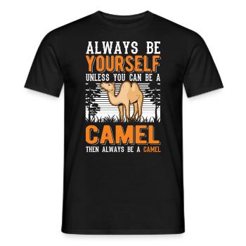 Always be yourself Camel Large Camel - Men's T-Shirt - black - Front - AI Model Male 178 light (178cm)