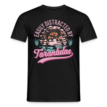 Easily distracted by Tarantulas Tarantel - Männer T-Shirt - Schwarz - Vorne - AI Model Male 178 light (178cm)
