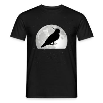 Budgie Moon Welli Parakeet - Men's T-Shirt - black - Front - AI Model Male 178 light (178cm)