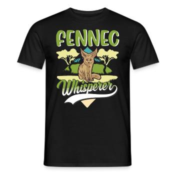 Fennec Whisperer Fennec Desert Fox - Men's T-Shirt - black - Front - AI Model Male 178 light (178cm)