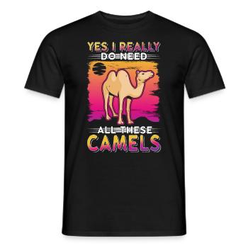 Camel Lover Egypt - Men's T-Shirt - black - Front - AI Model Male 178 light (178cm)