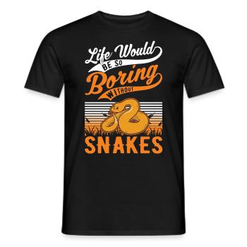 Propriétaires de serpents Amoureux des serpents - T-shirt homme - noir - Devant - AI Model Male 178 light (178cm)