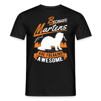 Parce que les Martens sont vraiment géniales Marder - T-shirt homme - noir - Devant - AI Model Male 178 light (178cm)