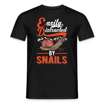 Schnecke Geschenk Weinbergschnecke - Männer T-Shirt - Schwarz - Vorne - AI Model Male 178 light (178cm)