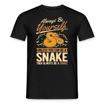 Always Be Yourself Snake Schlange - Men's T-Shirt - black - Front - AI Model Male 178 light (178cm)