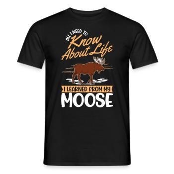 Moose Gift Moose Antlers Scandinavia - Men's T-Shirt - black - Front - AI Model Male 178 light (178cm)