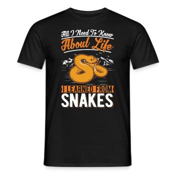 Schlangen Besitzer Schlangenliebhaber - Männer T-Shirt - Schwarz - Vorne - AI Model Male 178 light (178cm)