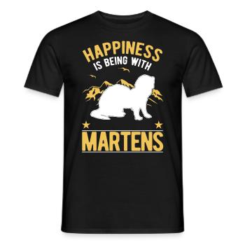 Marten Luck Mink Badger Pine Marten - Men's T-Shirt - black - Front - AI Model Male 178 light (178cm)