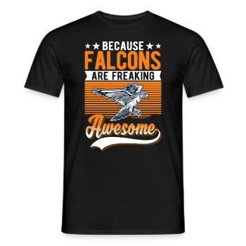 Falcon Gift, Falcon Breeding, Falcon Breeder, Falconer - Men's T-Shirt - black - Front - AI Model Male 178 light (178cm)
