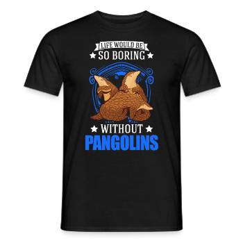 Pangolin Geschenk Schuppentier - Männer T-Shirt - Schwarz - Vorne - AI Model Male 178 light (178cm)