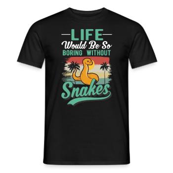 Propriétaires de serpents Amoureux des serpents - T-shirt homme - noir - Devant - AI Model Male 178 light (178cm)