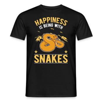 Schlangen Besitzer Kornnatter Natter - Männer T-Shirt - Schwarz - Vorne - AI Model Male 178 light (178cm)