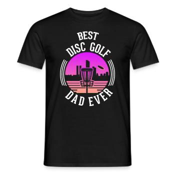 Discgolf Wurfscheibe Disc Golf - Männer T-Shirt - Schwarz - Vorne - AI Model Male 178 light (178cm)