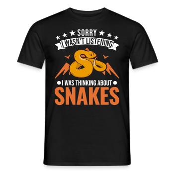 Schlangen Besitzer Kornnatter Natter - Männer T-Shirt - Schwarz - Vorne - AI Model Male 178 light (178cm)