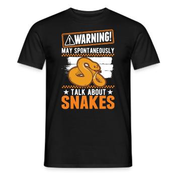Schlangen Besitzer Schlangenliebhaber - Männer T-Shirt - Schwarz - Vorne - AI Model Male 178 light (178cm)