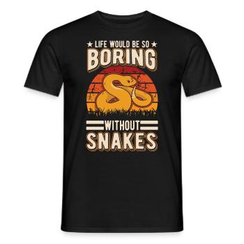Propriétaires de serpents Amoureux des serpents - T-shirt homme - noir - Devant - AI Model Male 178 light (178cm)