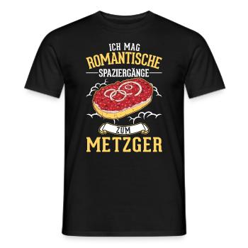 Mettbrötchen Lover Mett Hackepeter - Men's T-Shirt - black - Front - AI Model Male 178 light (178cm)