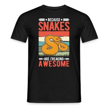 Propriétaires de serpents Amoureux des serpents - T-shirt homme - noir - Devant - AI Model Male 178 light (178cm)