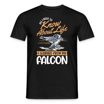 Falcon Gift, Falcon Breeding, Falcon Breeder, Falconer - Men's T-Shirt - black - Front - AI Model Male 178 light (178cm)