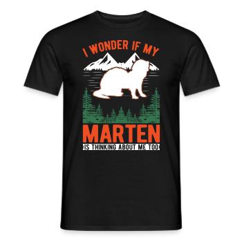 Marten Gift Pine Marten Mink - Men's T-Shirt - black - Front - AI Model Male 178 light (178cm)