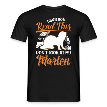 Marten Gift Mink Badger Pine Marten - Men's T-Shirt - black - Front - AI Model Male 178 light (178cm)