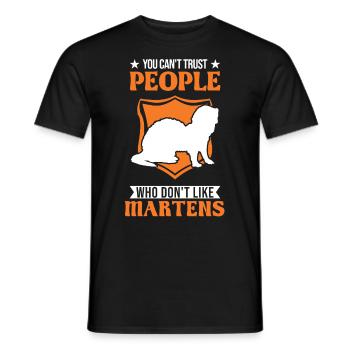 Marten Gift Mink Badger Pine Marten - Men's T-Shirt - black - Front - AI Model Male 178 light (178cm)