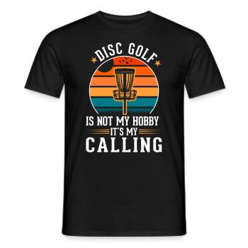 Discgolf Wurfscheibe Disc Golf - Männer T-Shirt - Schwarz - Vorne - AI Model Male 178 light (178cm)