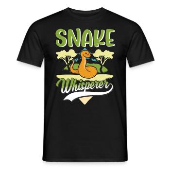Serpents Chuchoteur Amoureux des Serpents - T-shirt homme - noir - Devant - AI Model Male 178 light (178cm)