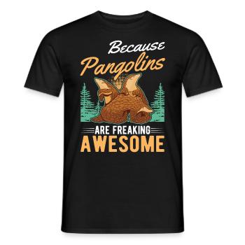 Pangolin Geschenk Schuppentier - Männer T-Shirt - Schwarz - Vorne - AI Model Male 178 light (178cm)
