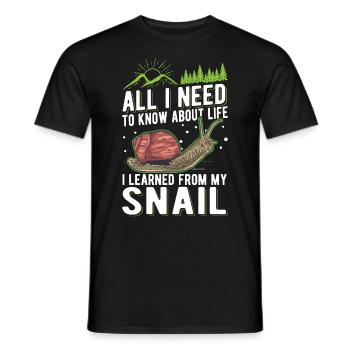 Snail Gift Vineyard Snail - Men's T-Shirt - black - Front - AI Model Male 178 light (178cm)