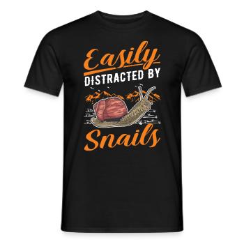 Snail Gift Vineyard Snail - Men's T-Shirt - black - Front - AI Model Male 178 light (178cm)