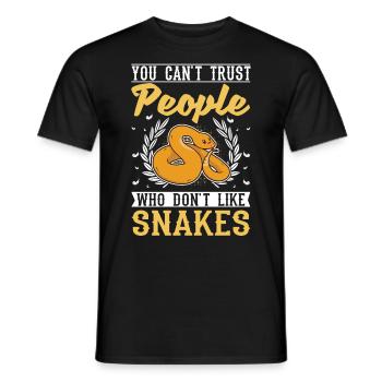 Schlangen Besitzer Kornnatter Natter - Männer T-Shirt - Schwarz - Vorne - AI Model Male 178 light (178cm)