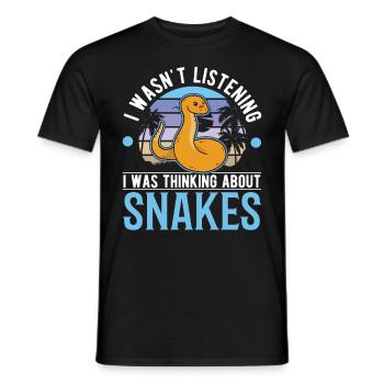 Propriétaires de serpents Amoureux des serpents - T-shirt homme - noir - Devant - AI Model Male 178 light (178cm)