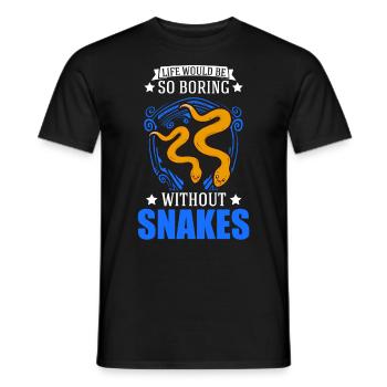 Propriétaires de serpents Amoureux des serpents - T-shirt homme - noir - Devant - AI Model Male 178 light (178cm)